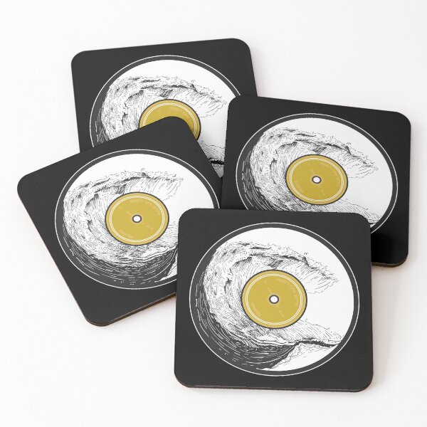 Item preview, Vinyl record with waves pattern. designed and sold by emphatic.