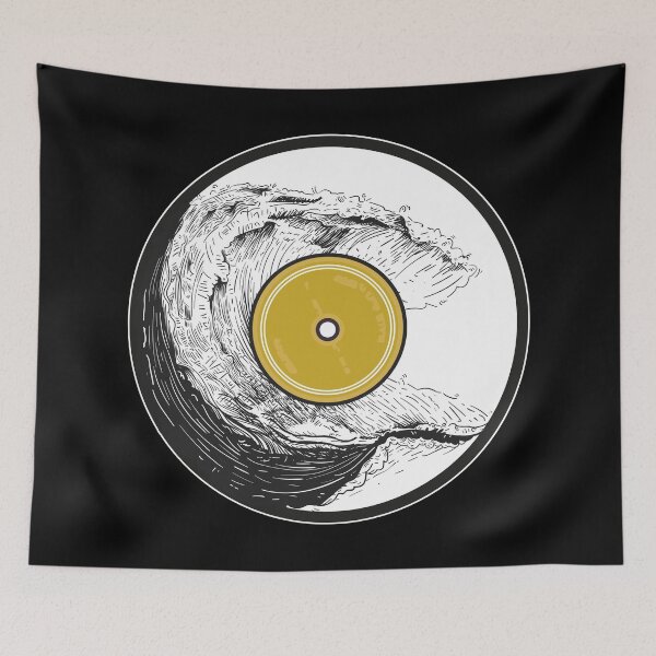 Item preview, Vinyl record with waves pattern. designed and sold by emphatic.