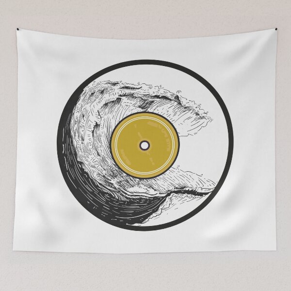 Item preview, Vinyl record with waves pattern. designed and sold by emphatic.