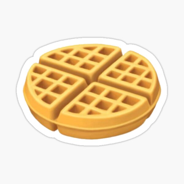 "Waffle Emoji" Sticker for Sale by landonromana9 Redbubble