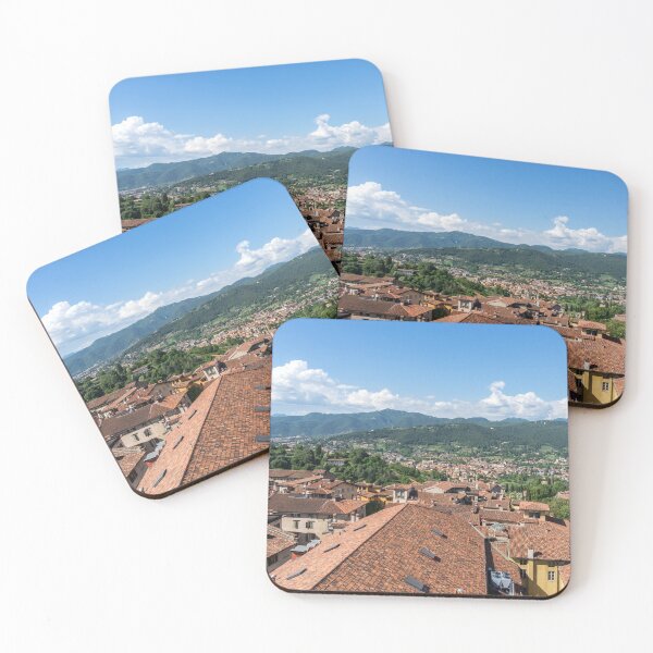 Item preview, Wonderful Bergamo - Terracotta Rooftops and Bergamasque Alps Looking North designed and sold by Georgia Mizuleva.