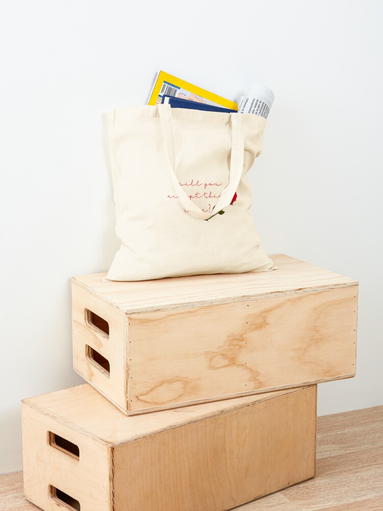 Alternate view of will you accept this rose? Tote Bag