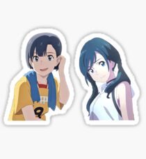 Amano Nagi and Amano Hina weathering with you Sticker