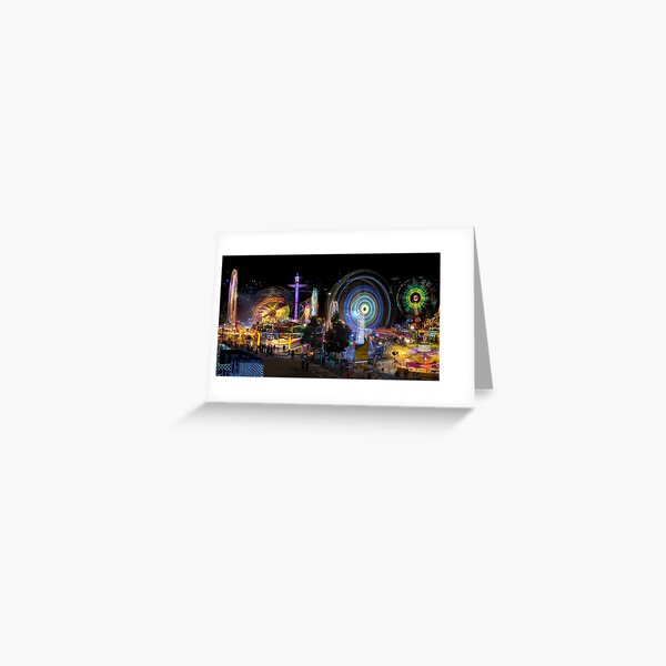 Fairground Attraction (full panoramic image) Greeting Card