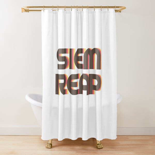 Siem Reap Retro Shower Curtain