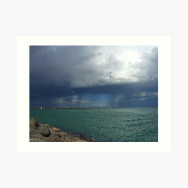 St Kilda sea meets sky Art Print