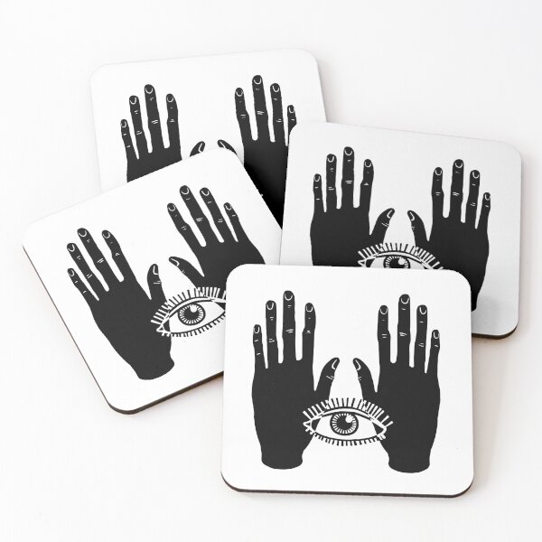 Item preview, Two hands and an eye. Black and white. designed and sold by zatmeniee.