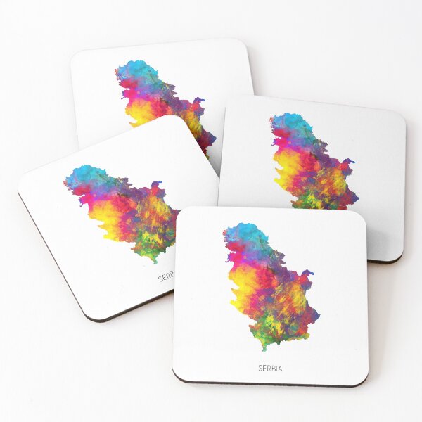 Item preview, Serbia Watercolor Map designed and sold by ArtPrints.