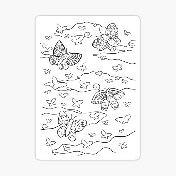 Butterflies in the Sky Sticker