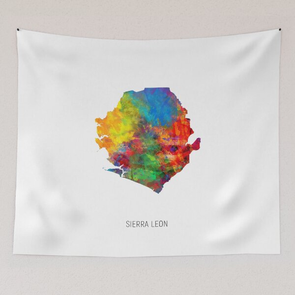 Item preview, Sierra Leon Watercolor Map designed and sold by ArtPrints.