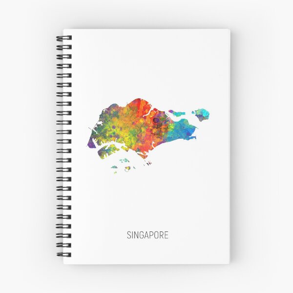 Artikelvorschau, Singapore Watercolor Map entworfen und verkauft von ArtPrints.