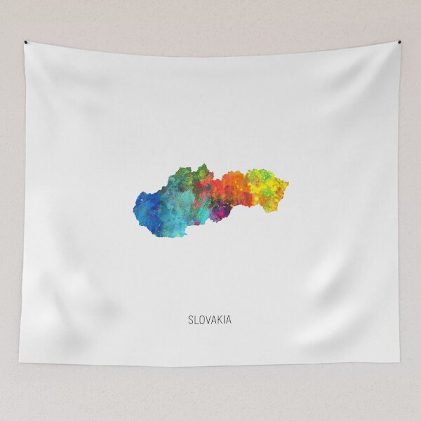Item preview, Slovakia Watercolor Map designed and sold by ArtPrints.