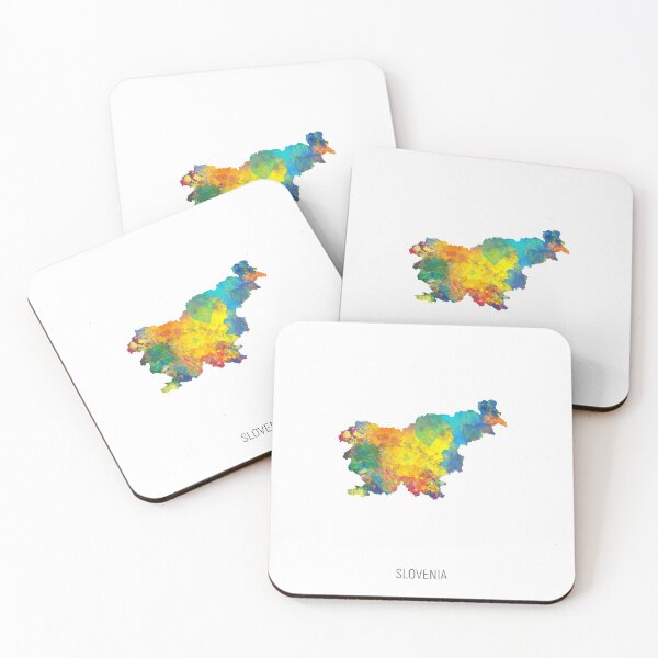 Aperçu de l'œuvre Slovenia Watercolor Map créée et vendue par ArtPrints.