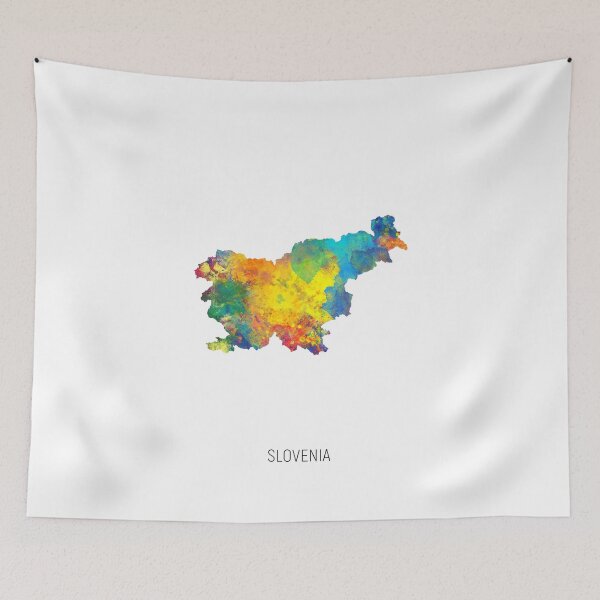Item preview, Slovenia Watercolor Map designed and sold by ArtPrints.