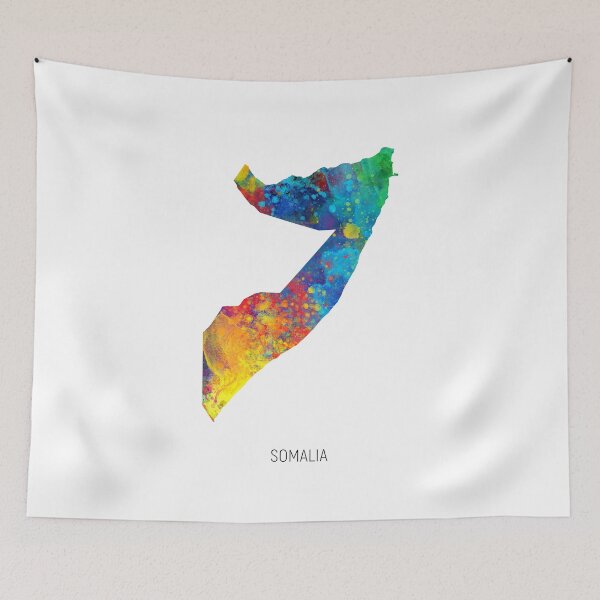 Item preview, Somalia Watercolor Map designed and sold by ArtPrints.