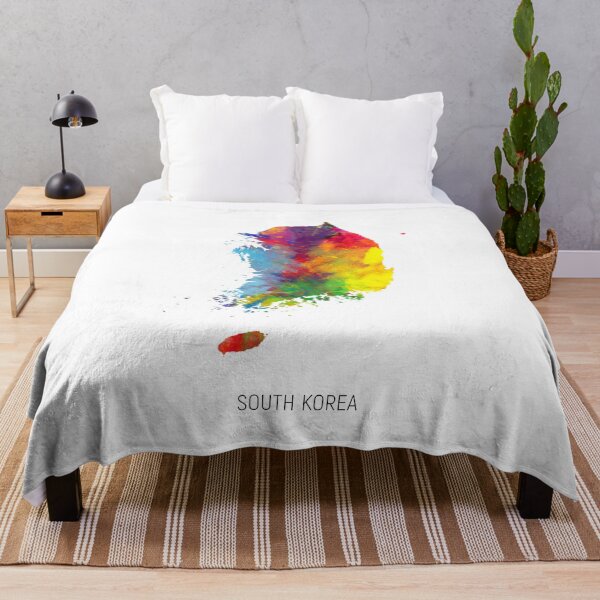 Item preview, South Korea Watercolor Map designed and sold by ArtPrints.