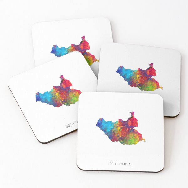 Item preview, South Sudan Watercolor Map designed and sold by ArtPrints.