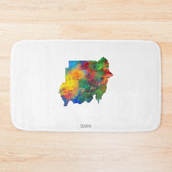 Artikelvorschau, Sudan Watercolor Map entworfen und verkauft von ArtPrints.