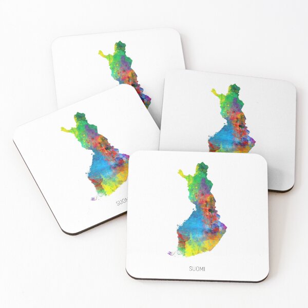 Item preview, Suomi Watercolor Map designed and sold by ArtPrints.