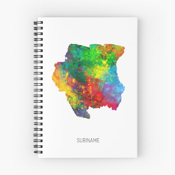 Artikelvorschau, Suriname Watercolor Map entworfen und verkauft von ArtPrints.