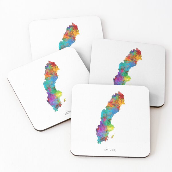 Item preview, Sverige Watercolor Map designed and sold by ArtPrints.