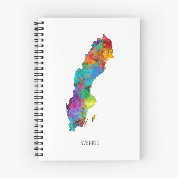 Item preview, Sverige Watercolor Map designed and sold by ArtPrints.