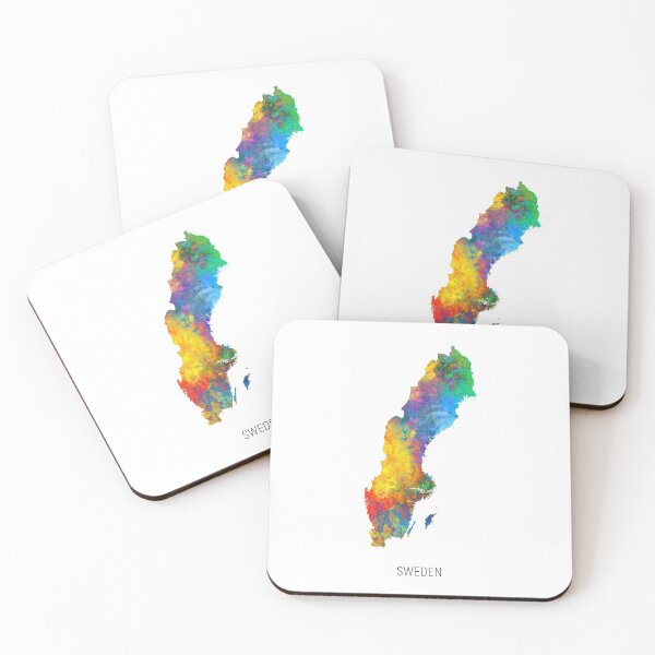 Item preview, Sweden Watercolor Map designed and sold by ArtPrints.