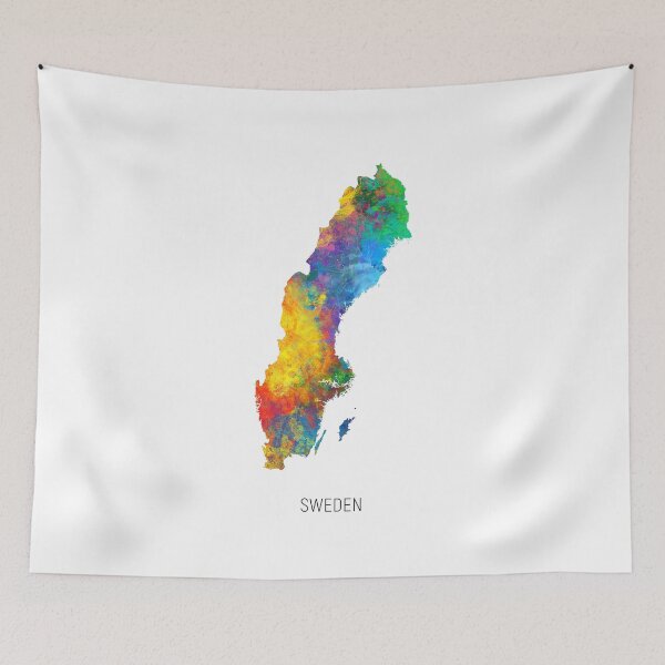 Item preview, Sweden Watercolor Map designed and sold by ArtPrints.