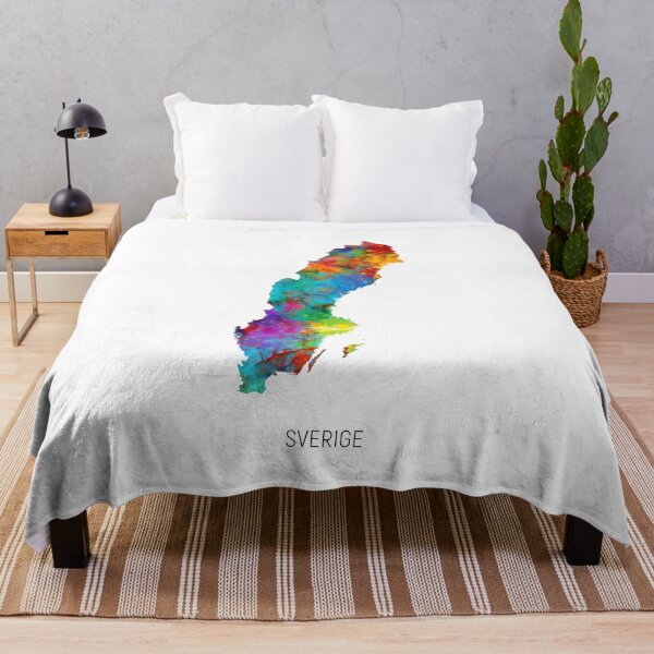 Item preview, Sverige Watercolor Map designed and sold by ArtPrints.