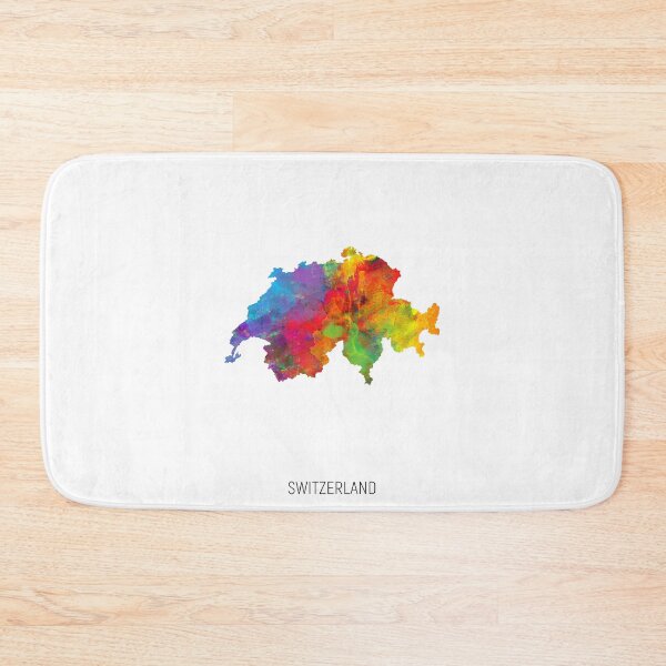 Item preview, Switzerland Watercolor Map designed and sold by ArtPrints.