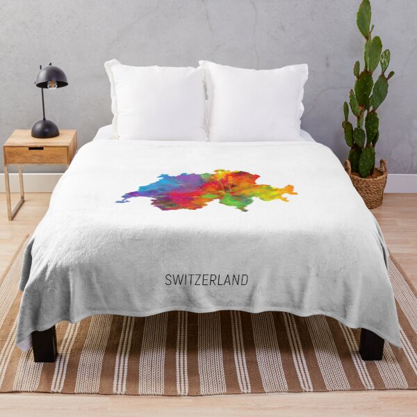 Item preview, Switzerland Watercolor Map designed and sold by ArtPrints.