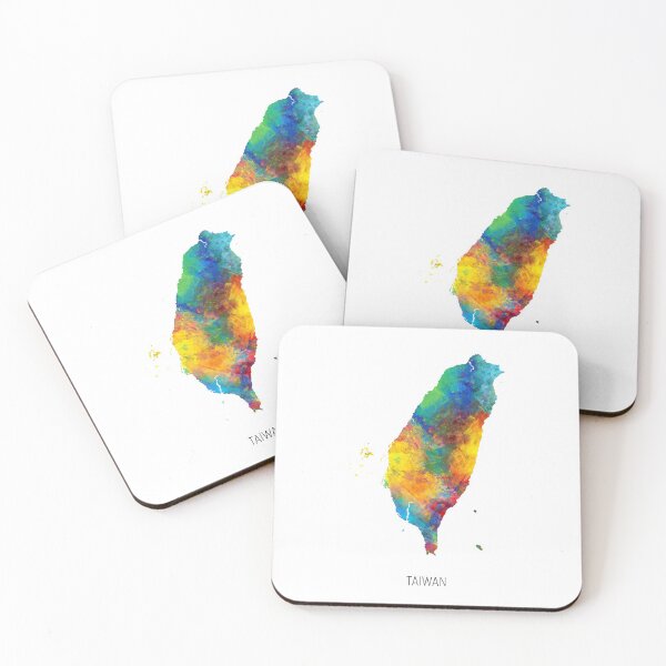 Item preview, Taiwan Watercolor Map designed and sold by ArtPrints.