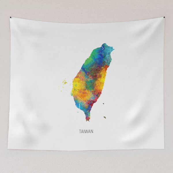 Item preview, Taiwan Watercolor Map designed and sold by ArtPrints.