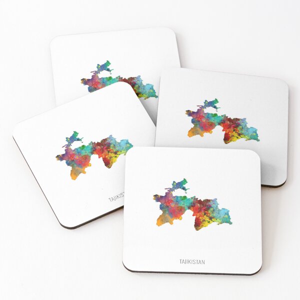 Item preview, Tajikistan Watercolor Map designed and sold by ArtPrints.