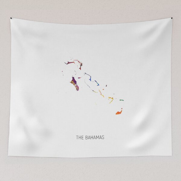 Item preview, The Bahamas Watercolor Map designed and sold by ArtPrints.