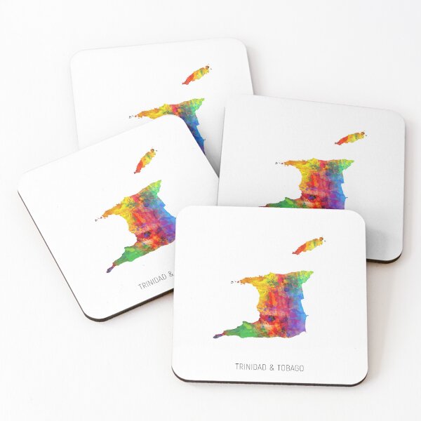Item preview, Trinidad & Tobago Watercolor Map designed and sold by ArtPrints.