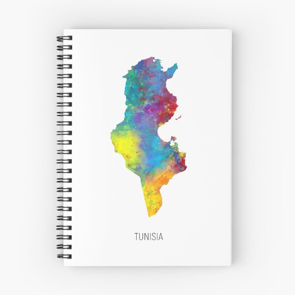 Item preview, Tunisia Watercolor Map designed and sold by ArtPrints.