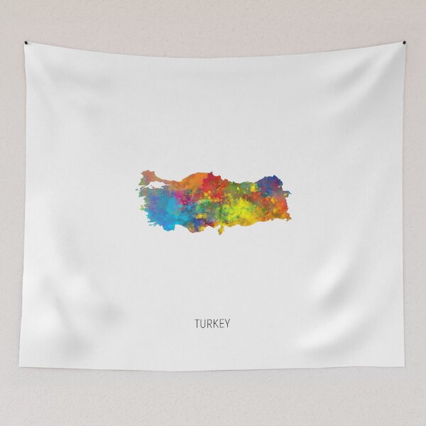 Item preview, Turkey Watercolor Map designed and sold by ArtPrints.