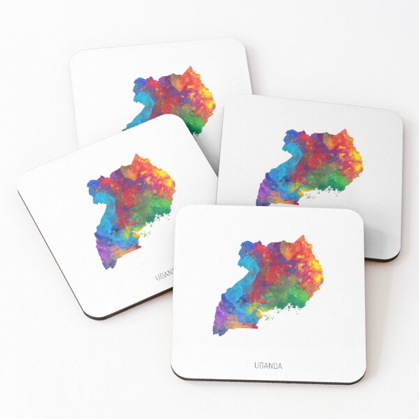 Item preview, Uganda Watercolor Map designed and sold by ArtPrints.