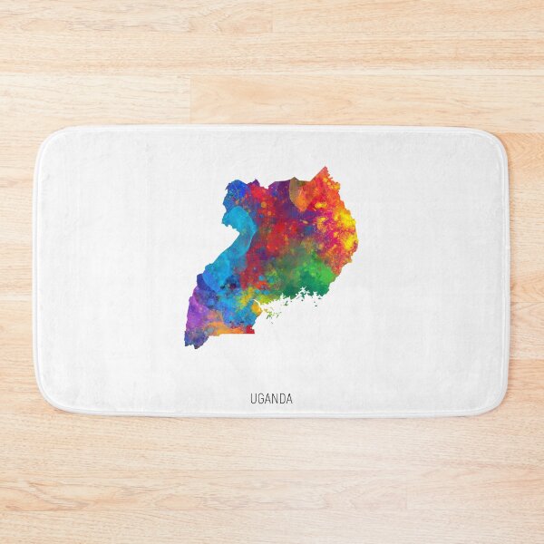 Item preview, Uganda Watercolor Map designed and sold by ArtPrints.