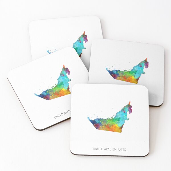Item preview, United Arab Emirates Watercolor Map designed and sold by ArtPrints.