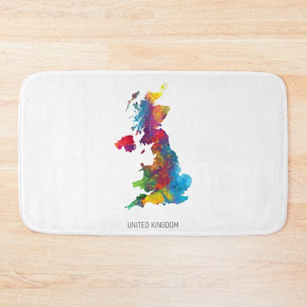 Item preview, United Kingdom Watercolor Map designed and sold by ArtPrints.