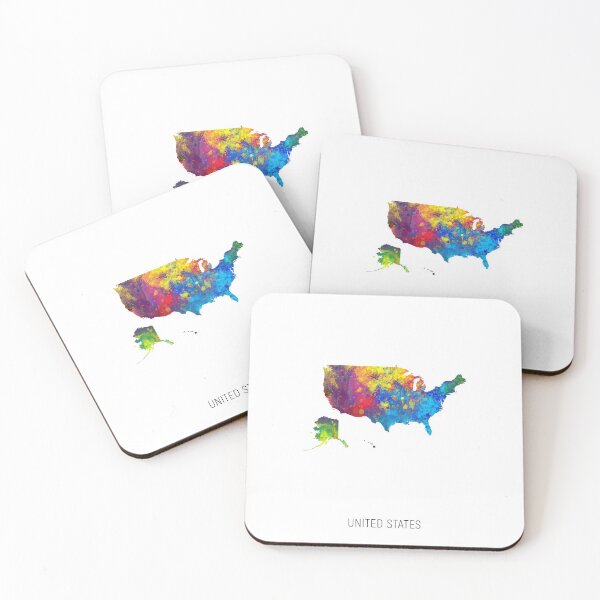 Item preview, United States Watercolor Map designed and sold by ArtPrints.
