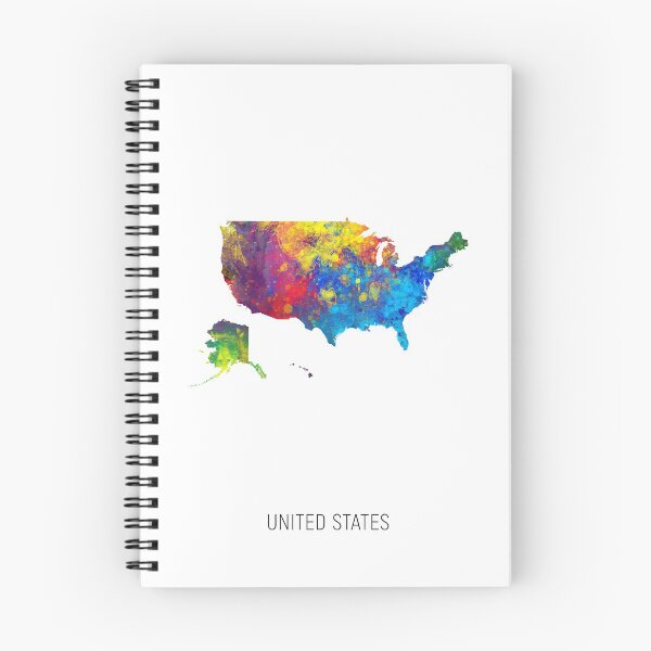 Item preview, United States Watercolor Map designed and sold by ArtPrints.