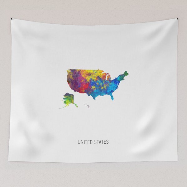 Item preview, United States Watercolor Map designed and sold by ArtPrints.