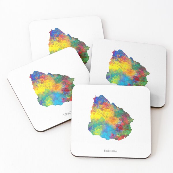 Item preview, Uruguay Watercolor Map designed and sold by ArtPrints.