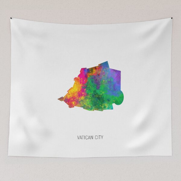 Item preview, Vatican City Watercolor Map designed and sold by ArtPrints.
