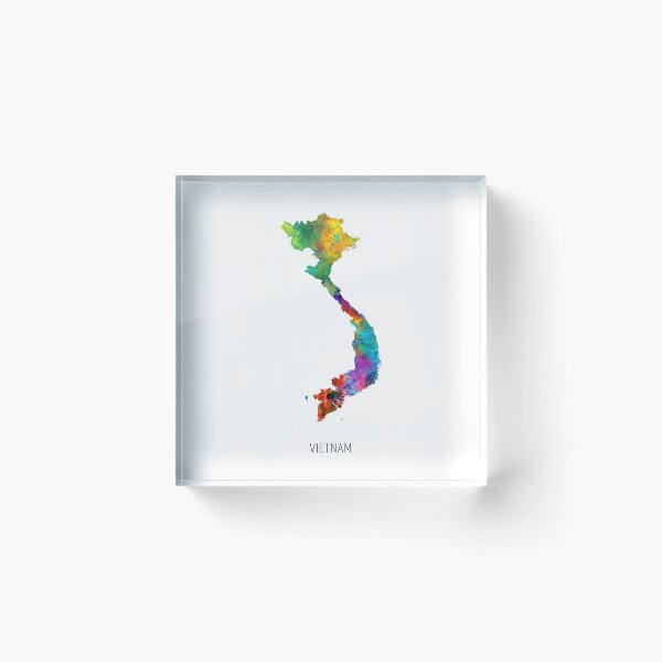 Item preview, Vietnam Watercolor Map designed and sold by ArtPrints.