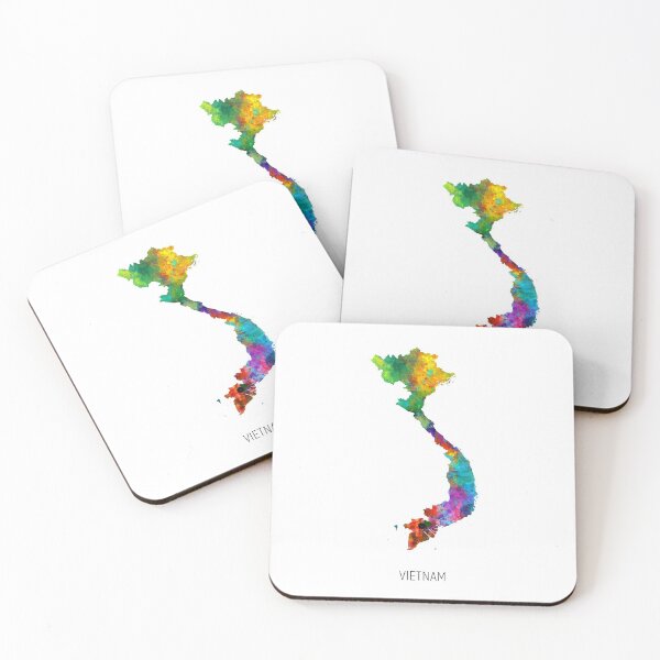 Item preview, Vietnam Watercolor Map designed and sold by ArtPrints.