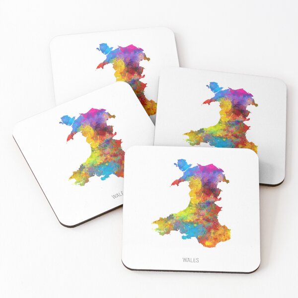 Item preview, Wales Watercolor Map designed and sold by ArtPrints.